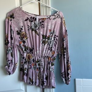 Floral shirt purple